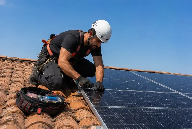 Maintenance et monitoring de panneaux solaires à Port-des-Barques