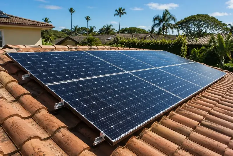 Installation de panneaux solaires à Port-des-Barques